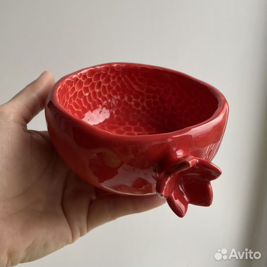 Миска керамическая гранат