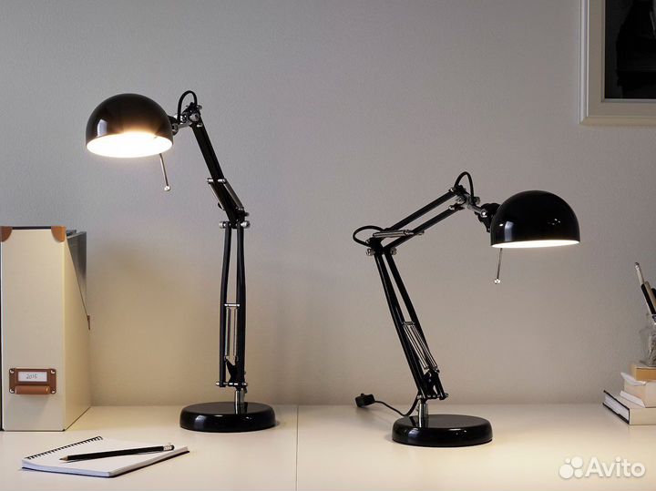 Лампа IKEA метал. настольная