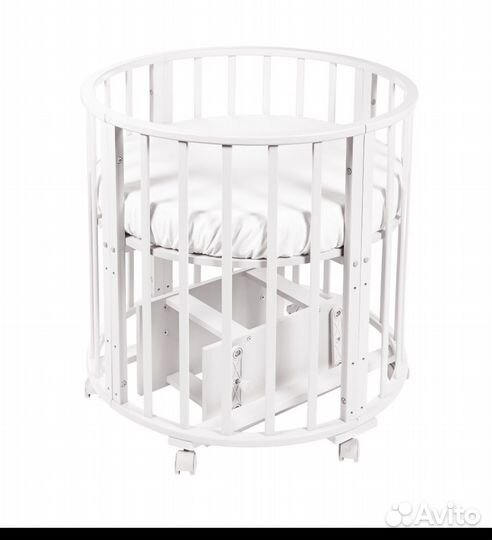 Детская кроватка трансформер круглая