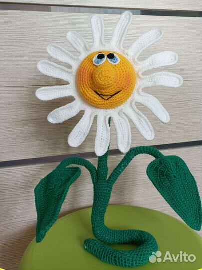 Цветок Ромашки Красотка Вязаная Ручная Работа