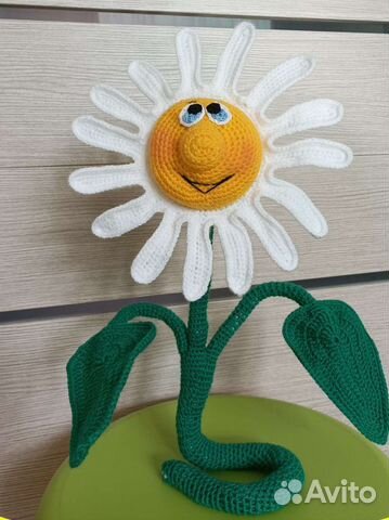 Цветок Ромашки Красотка Вязаная Ручная Работа