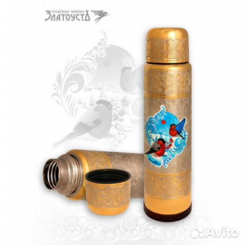 Термос «Снегири»