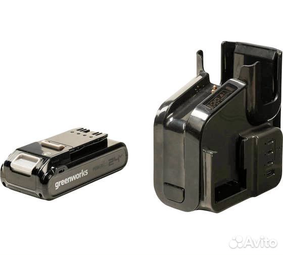 Беспроводной вертикальный пылесос Greenworks 24V