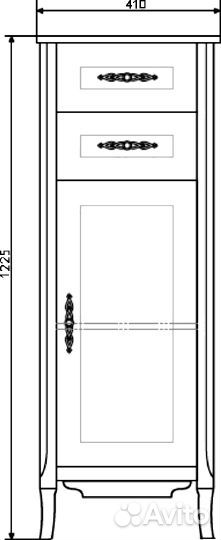 Шкаф Comforty Версаль 40 слоновая кость