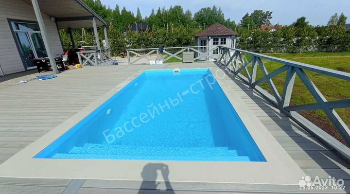 Бассейн 6х3х1,5 от производителя,ступени Угловые