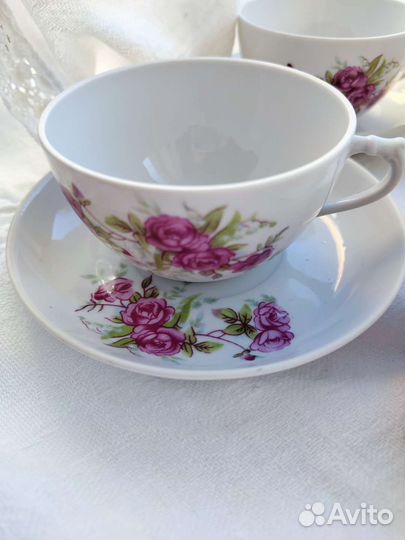 Чашки с блюдцами Дулево СССР