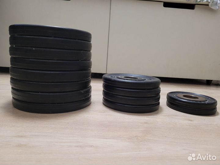 MB Barbell евро-классик блины, гриф EZ, гантели