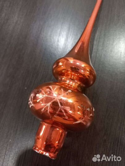 Наконечник/верхушка на новогоднюю ёлку стеклянный