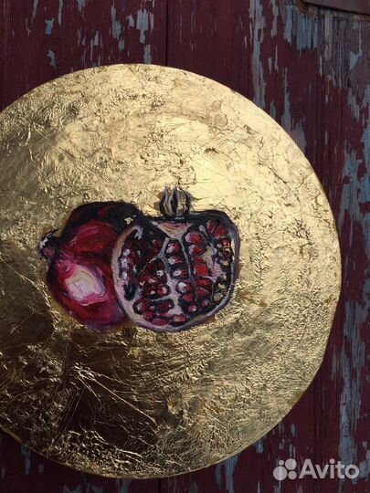 Картина маслом гранаты