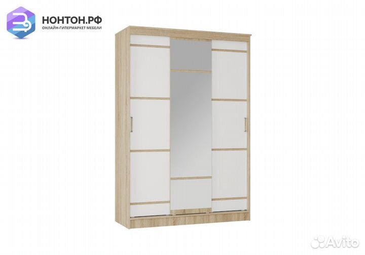 Шкаф-купе Сакура 1.5 м дуб сонома / белый