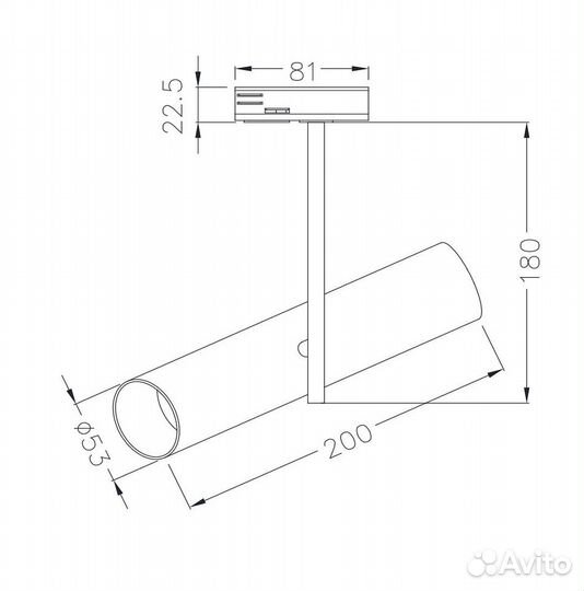 Светильник на штанге Maytoni Elti TR005-1-GU10-B