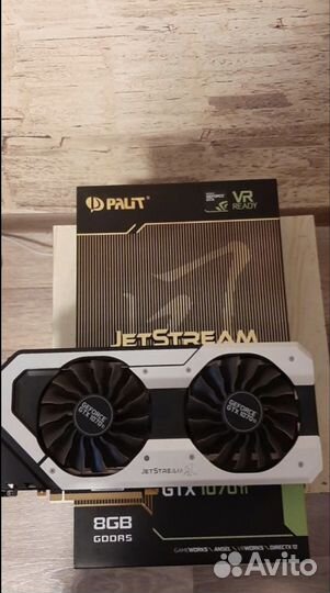 Видеокарта GTX 1070ti 8gb palit jetstream
