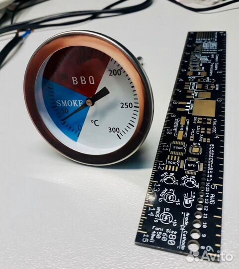 Термометр биметаллический (мангал, барбекю)