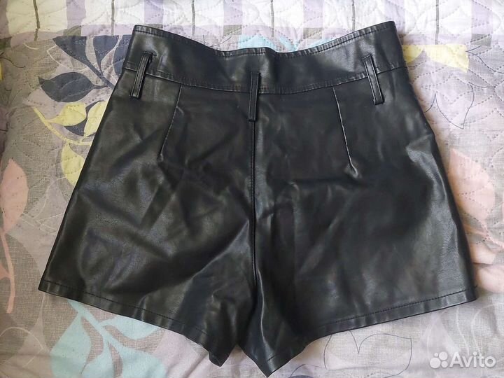 Шорты женские кожаные