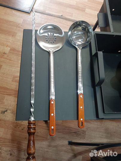 Шумовка и половник для казана