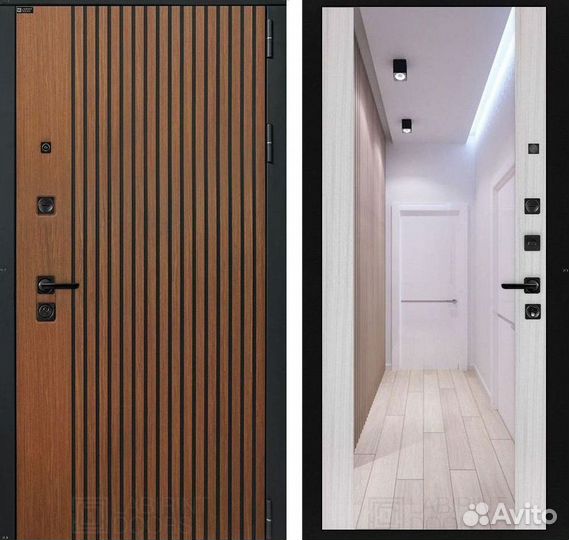 Дверь входная коричневая шумо-изоляционная Шторм