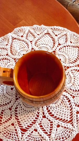 Кружка с крышкой для пива или кваса деревя на 0.5л