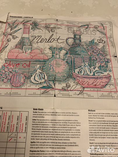 Остатки набора для вышивания, dimensins