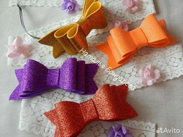 Большой блестящий бантик(заколка,повязка,ободок)