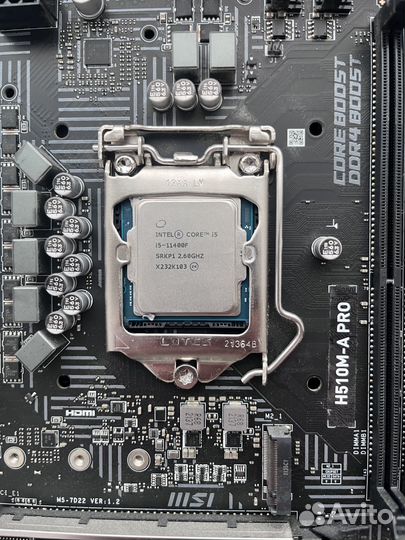 Материнская плата с процессором