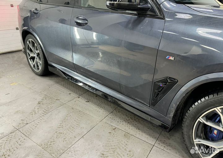 Лезвия под пороги глянец Полноразмерны BMW X5 G05