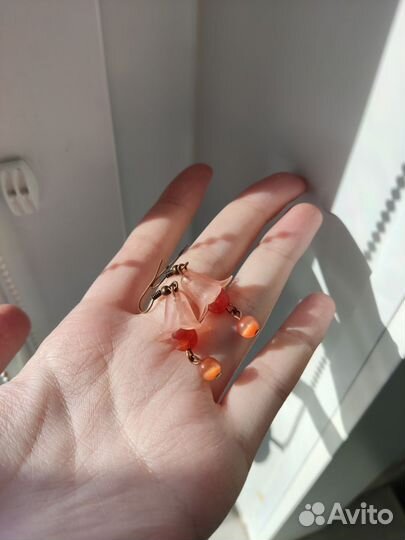 Серьги-колокольчики ручной работы