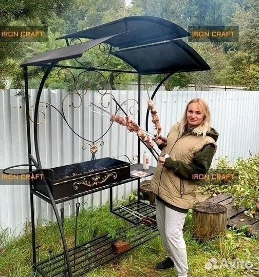 Мангал с крышей