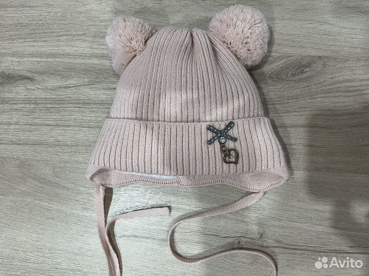Шапочка для новорожденного на девочку
