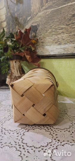 Корзина плетеная для ягод / интерьерная новая