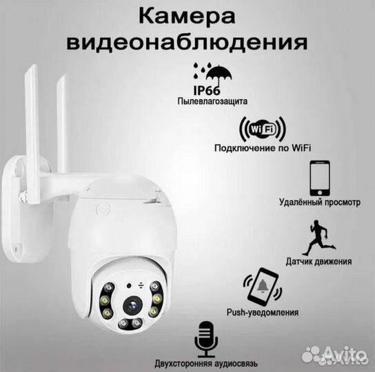 Поворотная IP камера видеонаблюдения WiFi