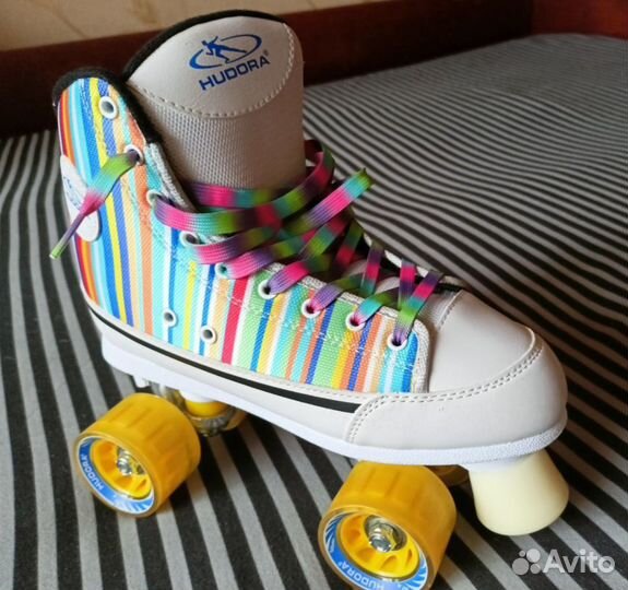 Ролики-квады hudora candy-stripes, 39 р