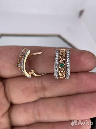 Золотые серьги 7.55 гр