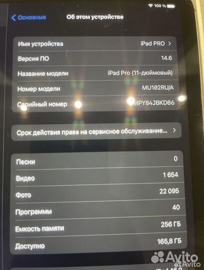 iPad pro 11 2018 256gb + Cellular