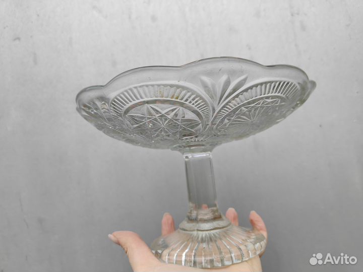 Ваза для фруктов на ножке СССР