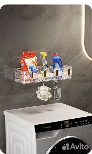 Прямая Полка для ванной пластик-акрил