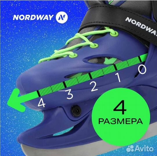 Коньки раздвижные деткие nordway