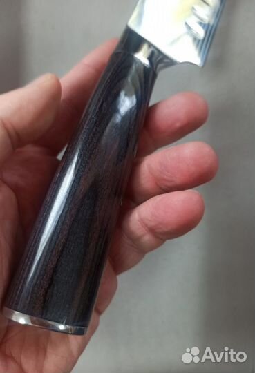 Нож кухонный Santoku, лезвие 18 см, рукоятка pakka