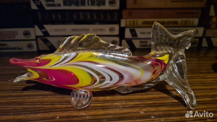 Рыбка из цветного стекла винтаж СССР