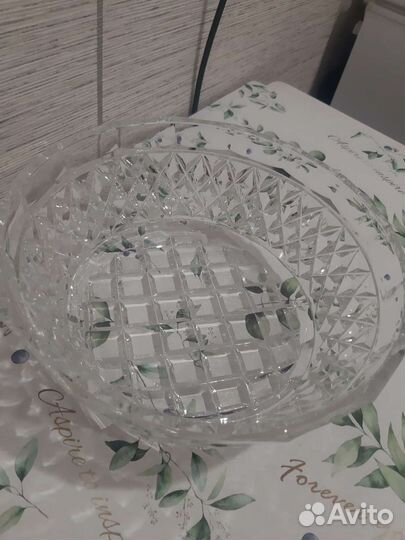 Хрустальный салатник СССР диаметр 27