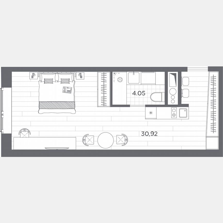Апартаменты-студия, 35 м², 8/14 эт.