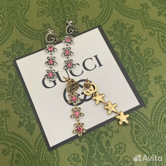 Серьги gucci винтаж