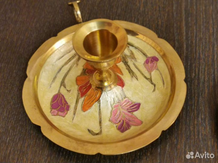 Подсвечник латунь