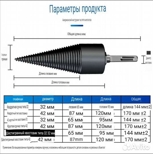 Измельчитель древесины Сверло для колки дров Оптом