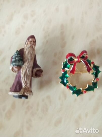 Винтажные новогодние броши США