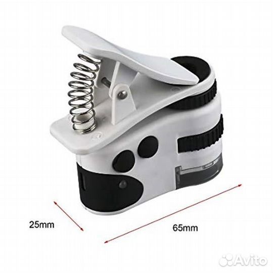 Микроскоп,лупа прищепка (увеличение 50Х )