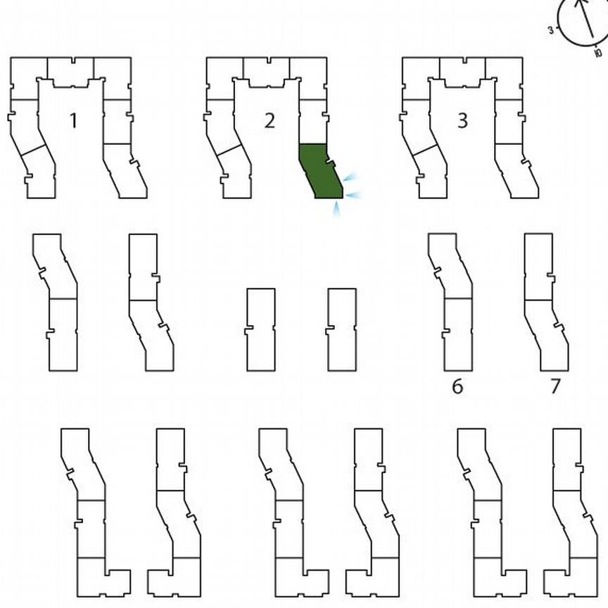 3-к. квартира, 63,3 м², 3/3 эт.