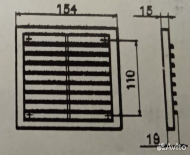 Вентиляционная решетка вентс MV101S (MB101C)