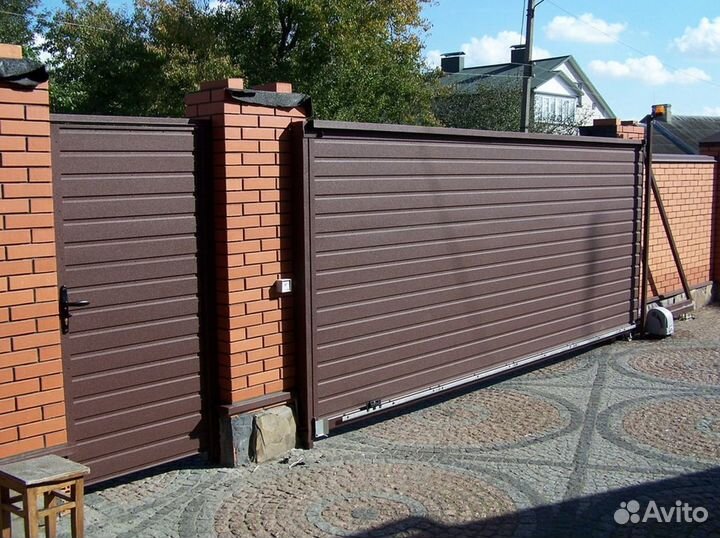Откатные ворота на участок