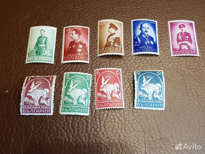 Почтовые марки Болгарии 1938 г