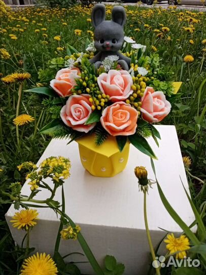 Букет из мыла на день рождения, свадьбу,выпускной